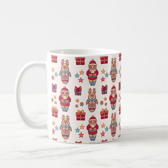 Jul Retro Santa Kaffemugg (Vänster)