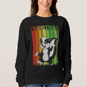 Jul Retro Skunk Söt Grupp Matchande Xmas Hol T Shirt
