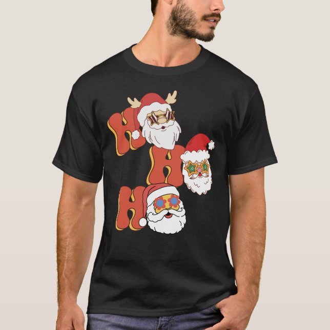 Jul Retro Stil - Ho Ho Ho T Shirt (Framsida)