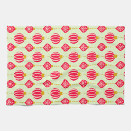 Jul Retro Vintage Ornament Illustration Kökshandduk
