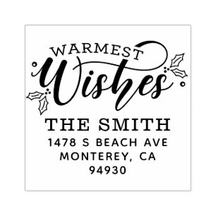 Jul-Returadressen i Cute Family Frimärke Stämpel