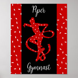 Jul Rhythmic Gymnastics Red Candy Sprinkle Poster