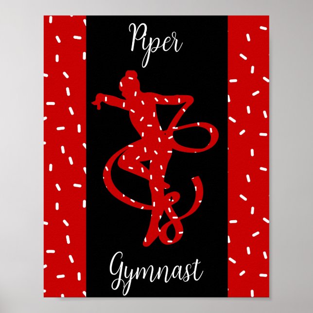 Jul Rhythmic Gymnastics Red Candy Sprinkle Poster (Framsidan)