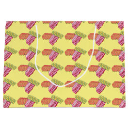 Jul Ribbon Candy Gult Helgdag Gift Bag