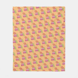 Jul Ribbon Candy Orange Helgdag Julafton Sweets Fleecefilt