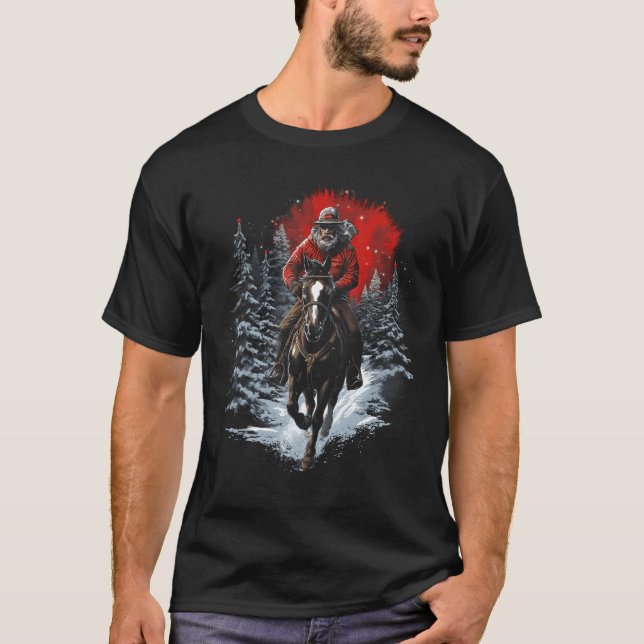 Jul Ridning Grafiska T-shirts för män Kvinnor (Framsida)