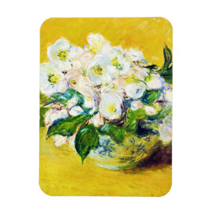 Jul Ro Claude Monet-blommor blommigt färg Magnet
