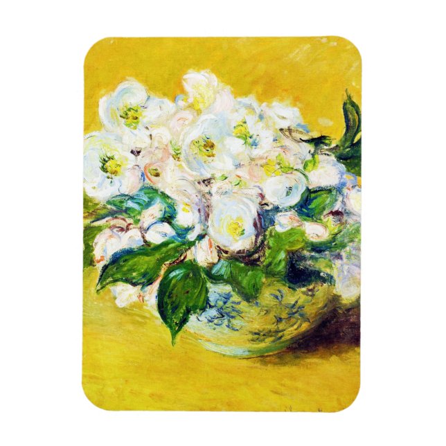 Jul Ro Claude Monet-blommor blommigt färg Magnet (Vertikal)