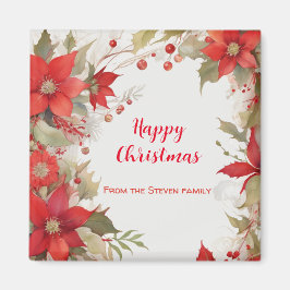 Jul Ro Watercolor | ditt namn Magnet