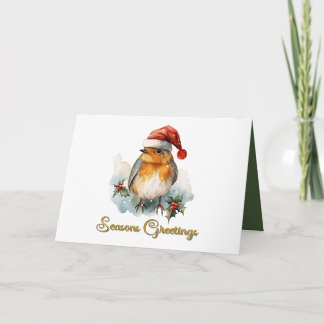 Jul Robin Årstidshälsningar Kort (Framsida)