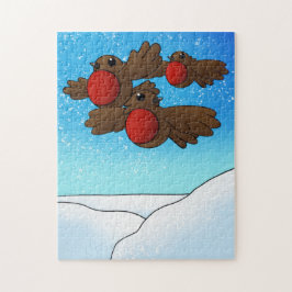 jul Robin Birds Pussel