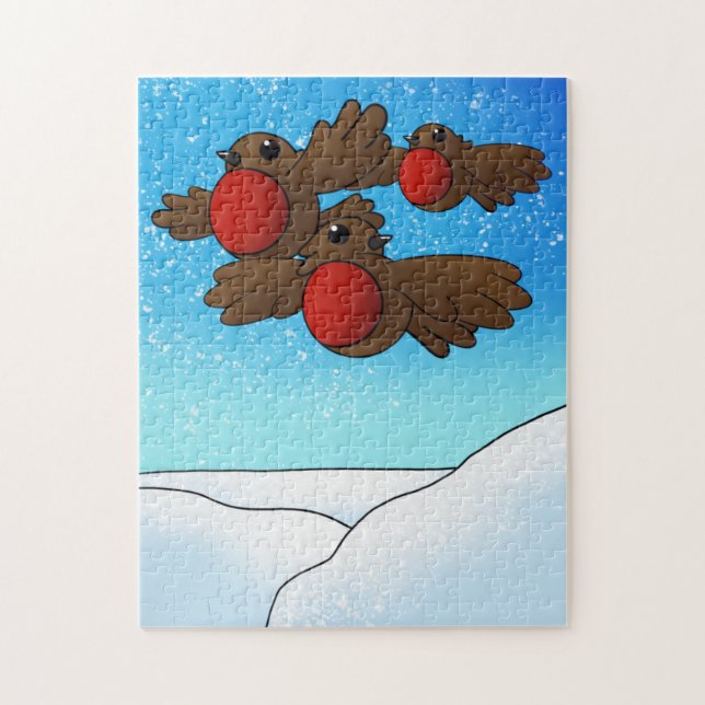 jul Robin Birds Pussel (Vertikal)