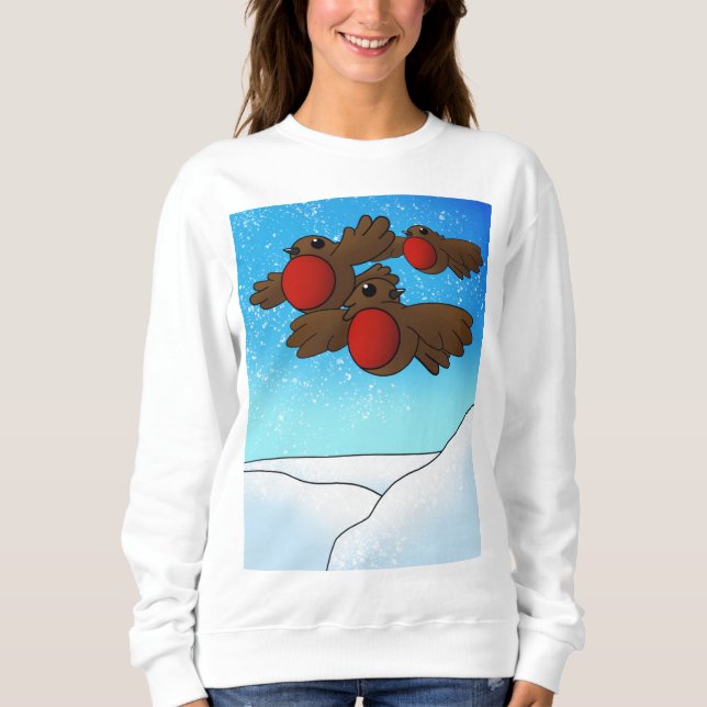 jul Robin Birds T Shirt (Framsida)