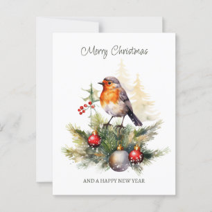jul Robin Gräs Baubles Vykort