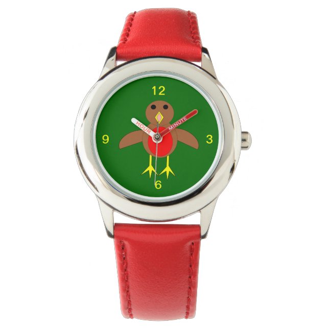Jul Robin Kids Watch med nummer Armbandsur (Framsida)