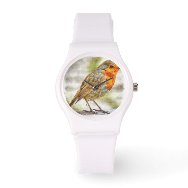 jul Robin Winter Watercolor Armbandsur (Framsida)