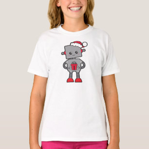Jul Robot, Cute Robot, Santa Hat, presenter T Shirt