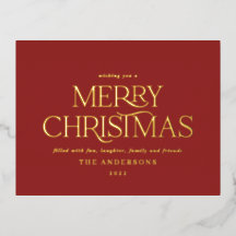 Jul röd elegant minimal modern typografi