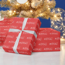 JUL Röd Vit Trendig Personlig Presentpapper