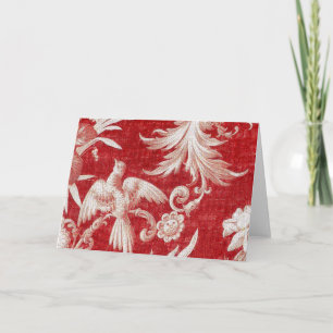 Jul röda sjaskiga Toile Helgkort