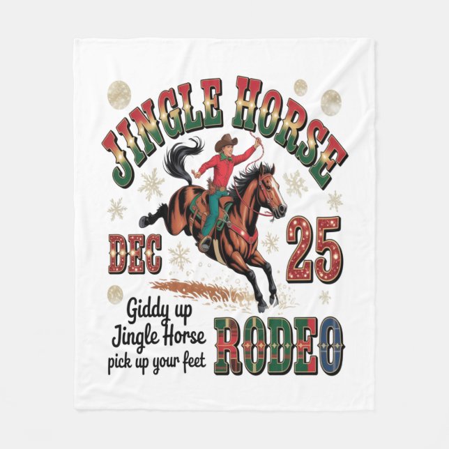 Jul Rodeo Jingle Horse Fleecefilt (Framsidan)