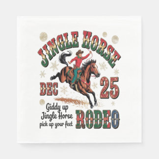 Jul Rodeo Jingle Horse Pappersservett