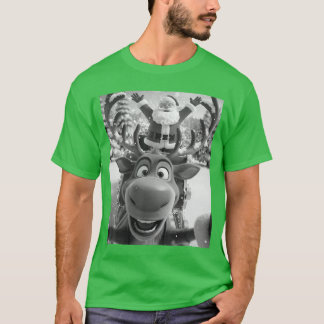 Jul Rolig Rein Sie med Santa Sleigh Xmas vi T Shirt