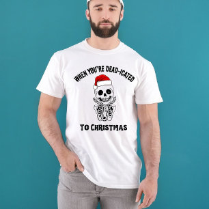 Jul Rolig Skelett Julen Punspresent T Shirt