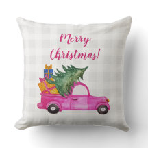 Jul Rosa Lastbil med Träd och Önskemål