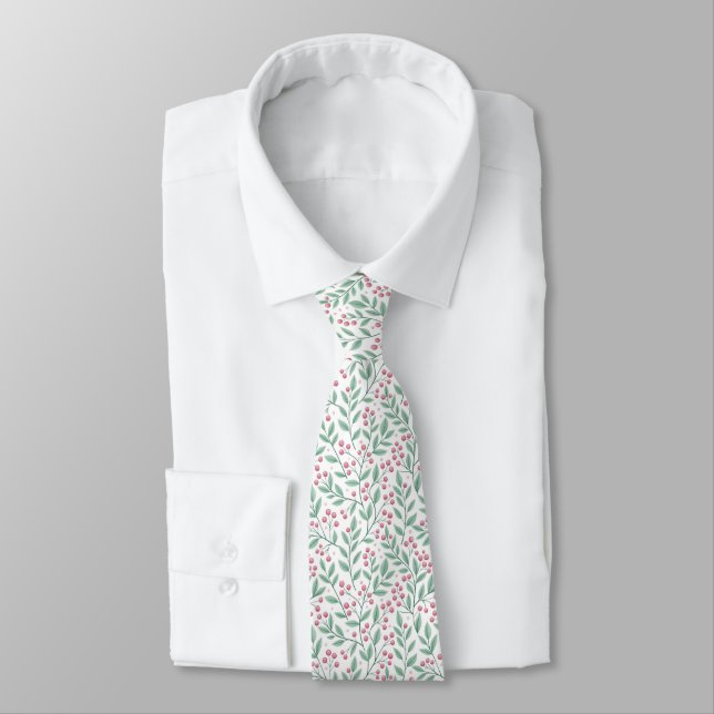 Jul Rosa Mönster Halsduk Slips (Bunden)