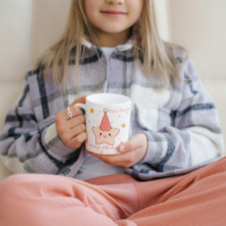 Jul Rosa Stjärna Hatt Kaffemugg