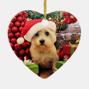 Jul - röseTerrier - Roxy Julgransprydnad Keramik