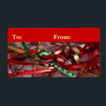 Jul Rosett band Red Grönt och Guld Helgdag Fraktsedel<br><div class="desc">Jag har tänka julomslutning är roligt, så jag har en stor mängd rosett band. Kombinationen rött, grönt, guld och silver rosett band gör denna roligt och festlighet! Kolla in vår affär för mer juldesign och festlig utformning av lycklig helgdag. Det här bild är också tapet som "jul-Rosett band" i widescreenformat...</div>