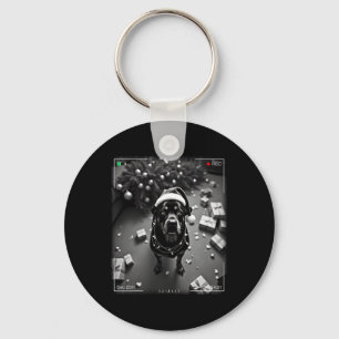 Jul Rottweiler Fångad på Kamera Nyckelring