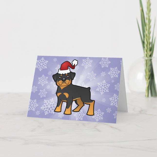 Jul Rottweiler Helgkort (Framsida)