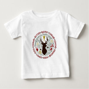 jul Rudolf Reindeer Namn T Shirt