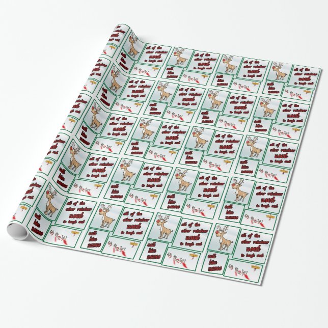 Jul Rudolf Rens Namn Presentpapper (Utrullad)