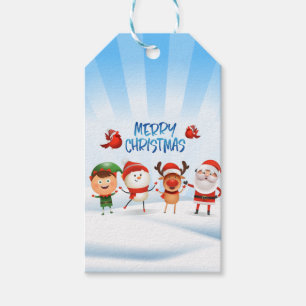 Jul Rudolf The Reindeer and Friends Presentetikett