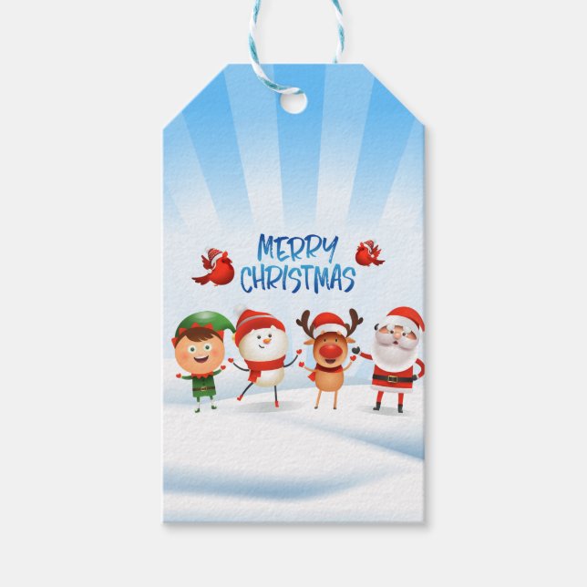 Jul Rudolf The Reindeer and Friends Presentetikett (Framsidan)