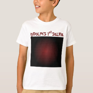 Jul Rudolf's 1st Selfie & Santa List on Back T Shirt