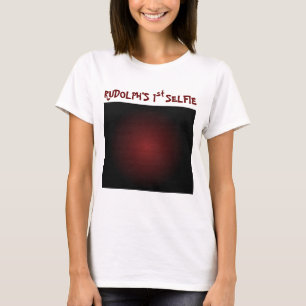 Jul Rudolf's 1st Selfie & Santa List on Back T Shirt