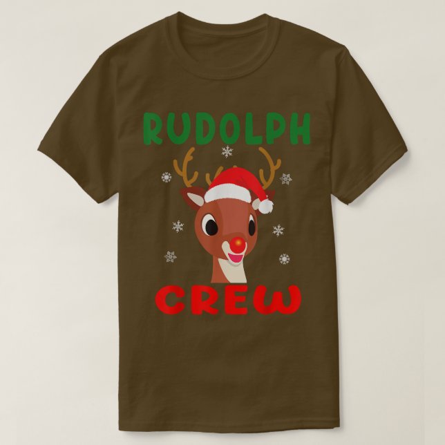 Jul Rudolph Crew Family Matching Pajamas Xma T Shirt (Design framsida)