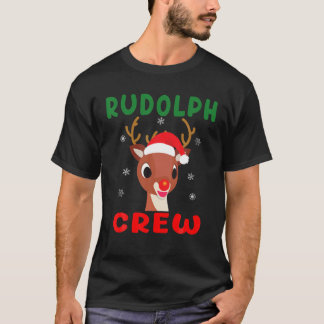 Jul Rudolph Crew Family Matching Pajamas Xma T Shirt