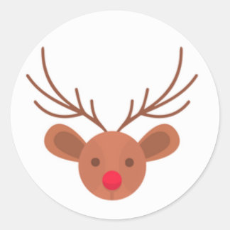 Jul Rudolph Reindeer Stickers Runt Klistermärke