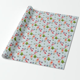 Jul Rudolph Rödnosad Ren Snögubbar Presentpapper