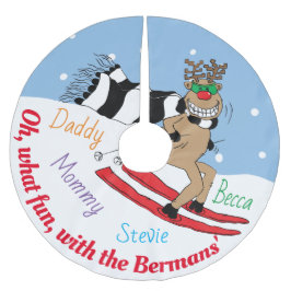 Jul Rudolph Skiing Julgransmatta Borstad Polyester