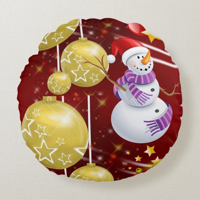 Jul Rund Kudd, Snöman Kudde (Framsidan)