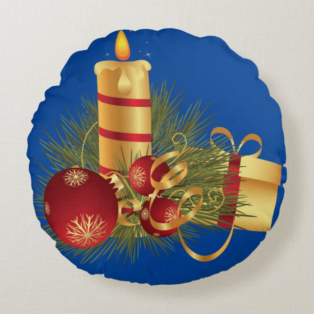 Jul rund kudde, Jul ljusstake Kudde (Framsidan)