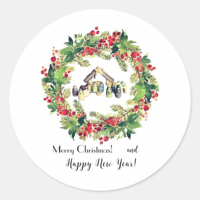 Jul! Runt Klistermärke (Framsida)