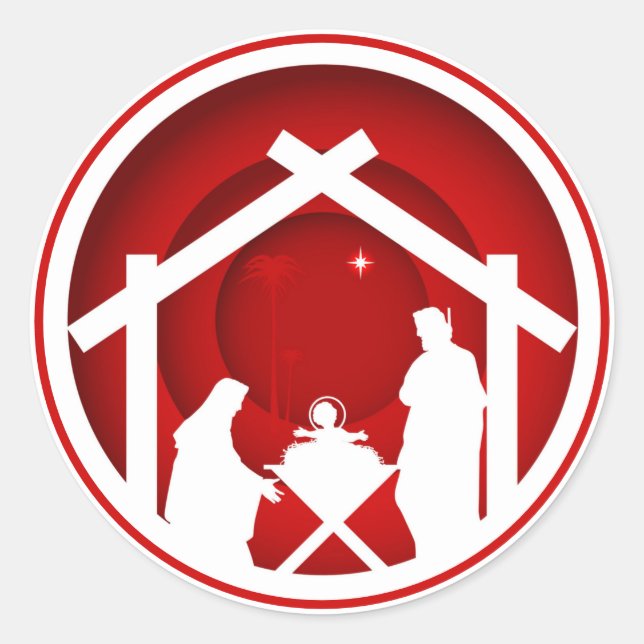 Jul Runt Klistermärke (Framsida)